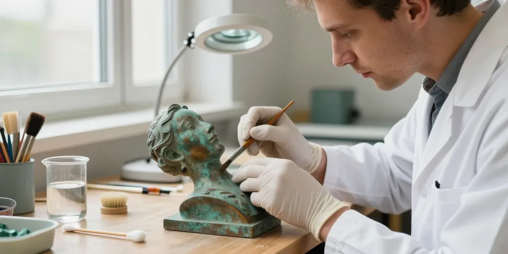 nettoyer un bronze ancien