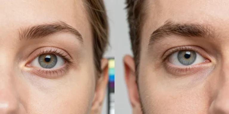 yeux vert bleu gris